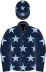 Dark blue, light blue stars