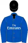 Royal blue, black cap