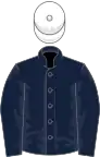 Dark blue, white cap