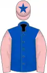 Blue, pink sleeves, pink cap, blue star