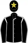 Black, white seams, black cap, yellow star