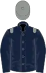 Dark blue, grey epaulets, grey cap