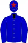 Blue, blue cap with red star