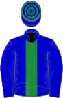 Blue, green stripe, hooped cap