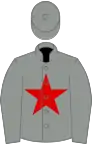 GREY, red star, grey cap
