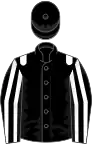 Black, white epaulets, striped sleeves
