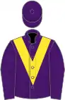 Purple, yellow chevron