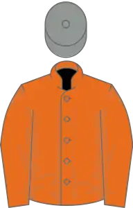 Orange, grey cap