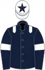 Dark blue, White epaulettes and armlets, White cap, Blue star