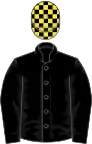Black, yellow checked cap