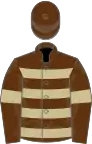 Brown, beige hoops and armlets