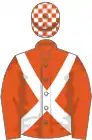 Flame, white cross-belts, check cap