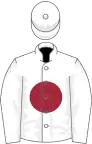 White, maroon disc