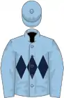 Light blue, dark blue triple diamond