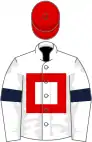White, Red hollow box, White sleeves, Dark Blue armlets, Red cap