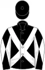Black, white cross belts, diabolo on sleeves
