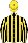 Black and yellow stripes, yellow cap