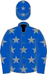 Royal blue, grey stars