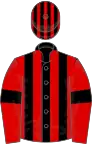 Black and Red stripes, Red sleeves, Black armlets