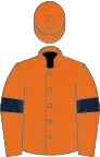 Orange, dark blue armlets