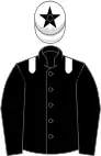 Black, white epaulets, white cap, black star
