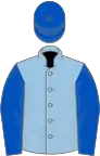 Light Blue, Royal Blue sleeves and cap