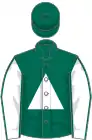 Dark Green, White Triangle, White Sleeves, Dark green Seams, Dark Green Cap