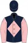 Dark blue, pink diamond and sleeves