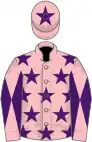 Pink, purple stars, diabolo on sleeves and star on cap