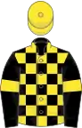 Black and Yellow check, Black sleeves, Yellow armlets and cap