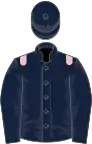 Dark blue, pink epaulets