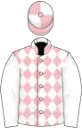 Pink, white diamonds and slvs, qtd cap