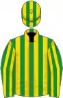 Green and gold stripes