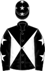 Black and white diabolo, black sleeves, white stars and stars on cap