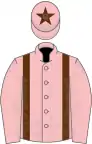 Pink, brown braces and star on cap