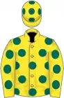Yellow, dark green spots