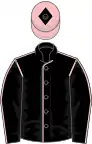 Black, pink seams, pink cap, black diamond
