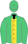EMERALD GREEN, yellow panel, emerald green cap