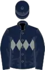 Dark blue, grey triple diamond