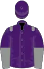Purple, grey epaulets, halved sleeves