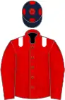 Red, white epaulettes, dark blue cap, red spots