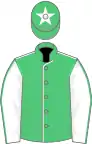 Emerald Green, White seams, White sleeves, Emerald Green seams, Emerald Green cap, White star