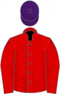 Red, purple cap