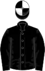 Black, black and white quartered cap
