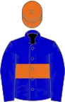 Blue, orange hoop and cap