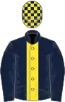 DARK BLUE, yellow panel, check cap