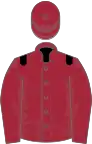 Maroon, black epaulets