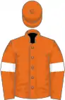 Orange, white armlets