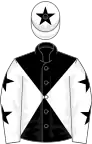 Black and white diabolo, white sleeves, black stars, white cap, black star