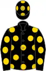 Black, gold spots